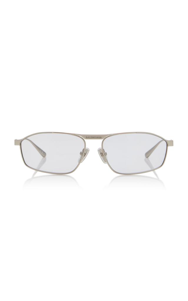 Balenciaga Balenciaga - Tag 3.0 D-Frame Metal Sunglasses - Silver - OS - Moda Operandi