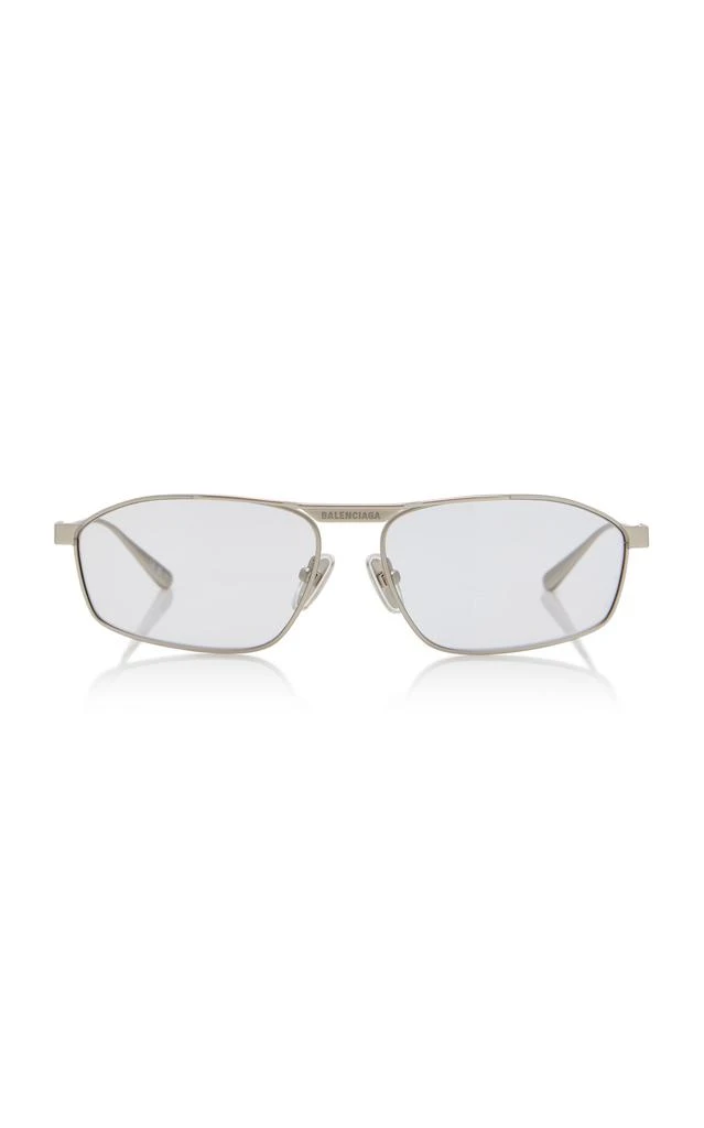 Balenciaga Balenciaga - Tag 3.0 D-Frame Metal Sunglasses - Silver - OS - Moda Operandi 1
