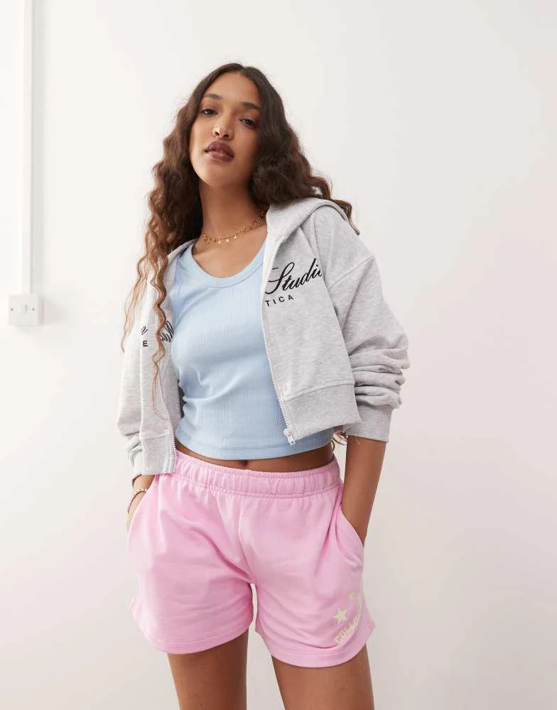 COLLUSION COLLUSION shorts in bubblegum pink 2