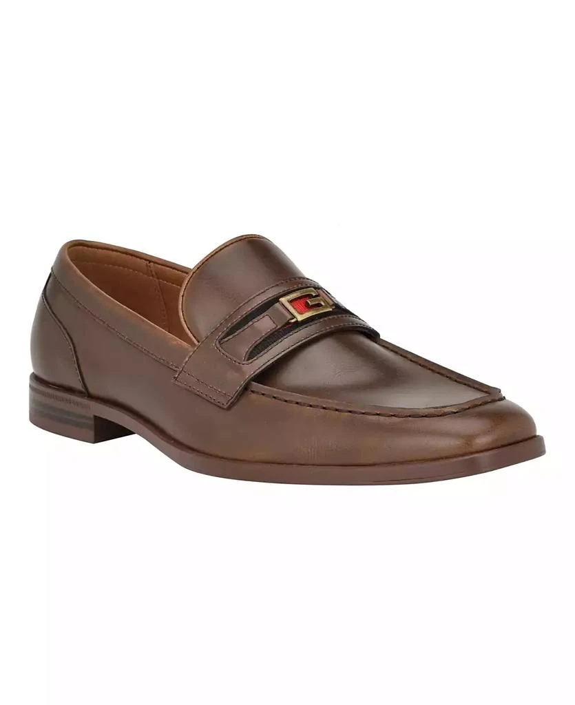 GUESS Men's Handle Square Toe Slip On Dress Loafers 1