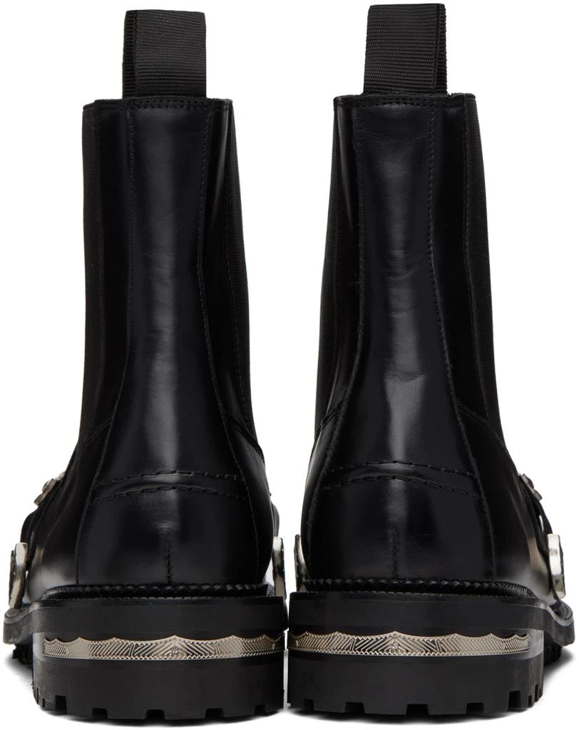 Toga Virilis Black Graphic Hardware Chelsea Boots 2