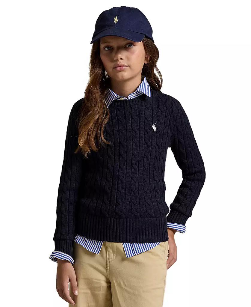 Ralph Lauren Girls 7-16 Cable-Knit Long Sleeves Sweater