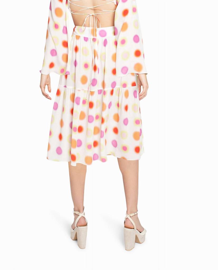 Nicole Miller Radiant Aura Silk Midi Skirt
