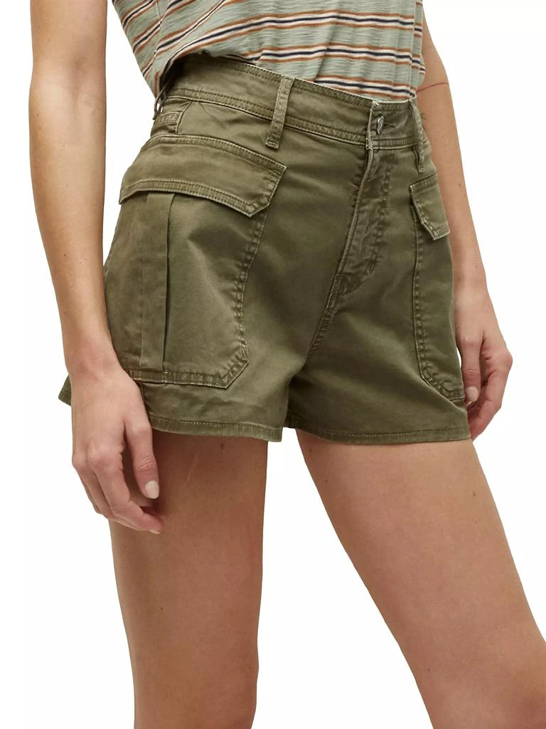 VERONICA BEARD Mallory Cotton Twill Utility Shorts 4
