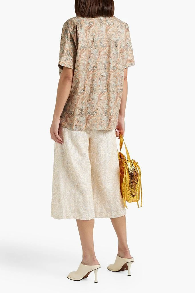 ROSETTA GETTY Printed cotton-blend poplin top 3