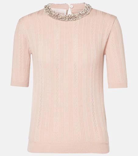 Valentino Embellished virgin wool sweater 1