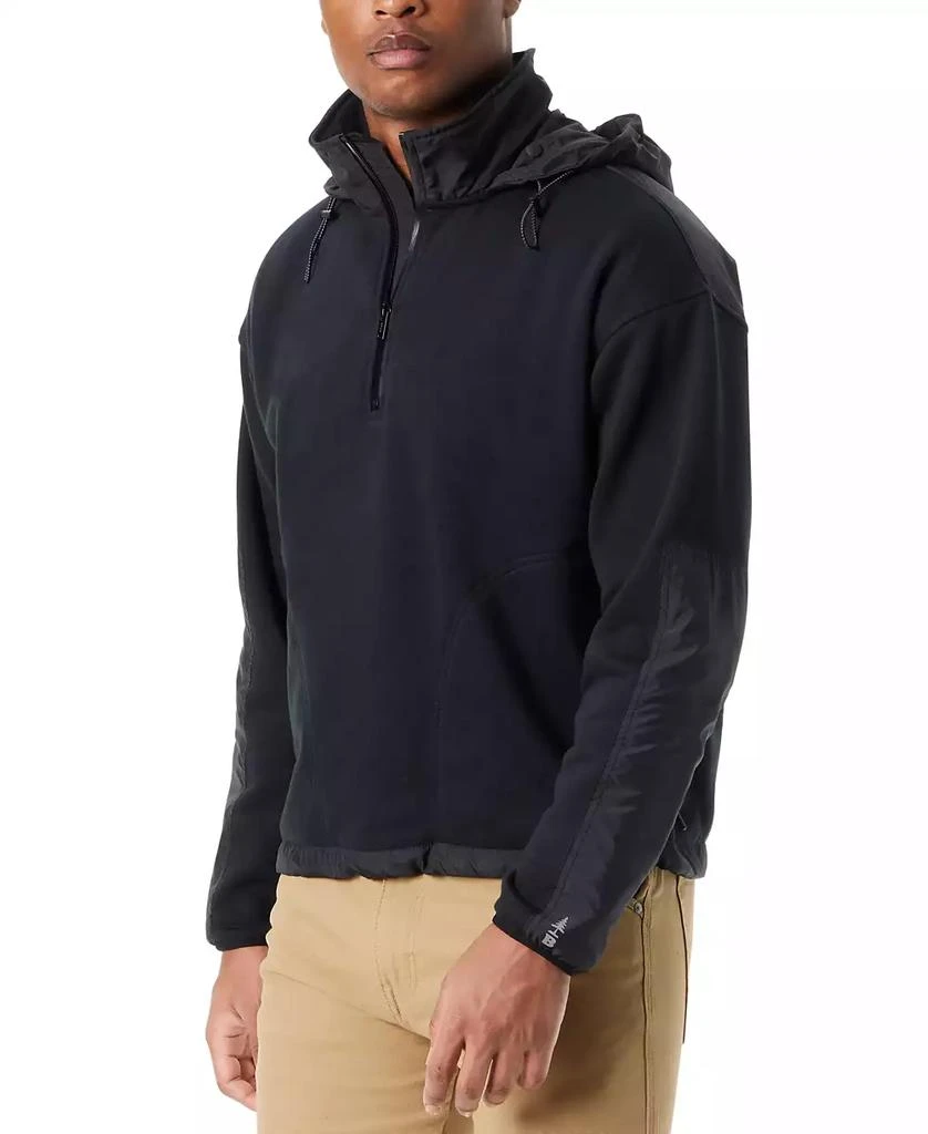 BASS OUTDOOR Men's Regular-Fit Convertible Hood 1/4-Zip Sweatshirt 3