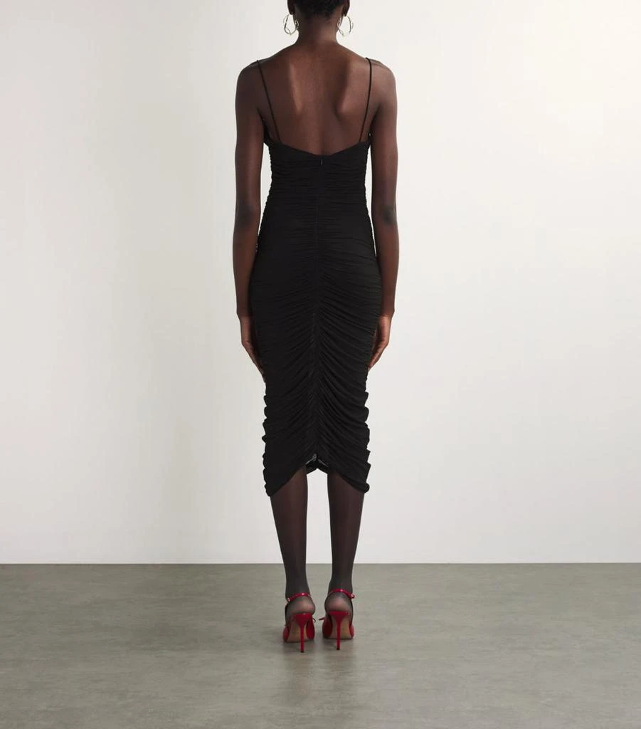 Magda Butrym Ruched Rose Midi Dress 3