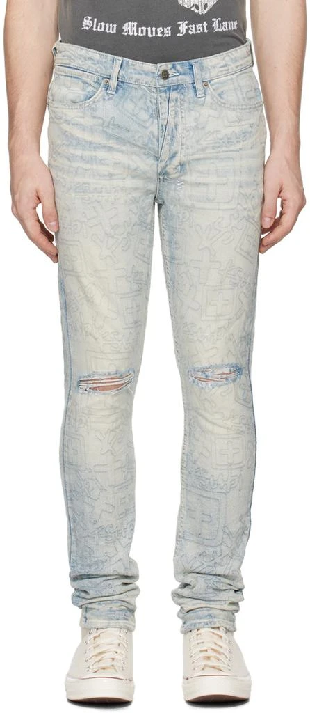 Ksubi Blue Van Winkle Stencil Legacy Jeans 1