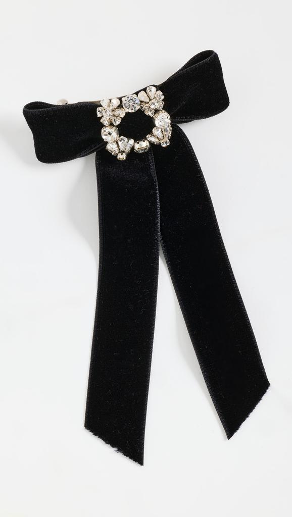 Jennifer Behr Kinley Velvet Bow Barrette