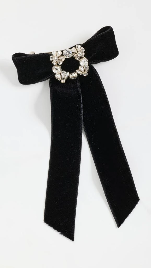 Jennifer Behr Kinley Velvet Bow Barrette 1