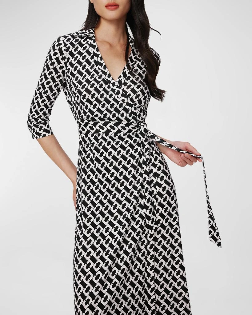 Diane von Furstenberg Abigail Geometric-Print Jersey Maxi Wrap Dress 2