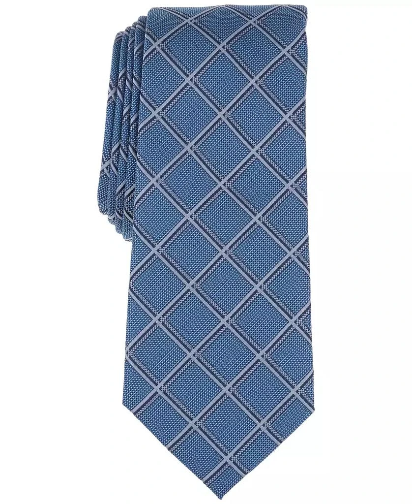 Alfani Men's Slim Grid Pattern Tie - Red