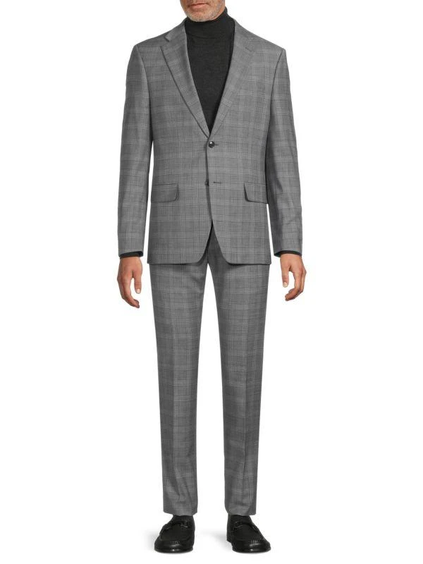 Tommy Hilfiger Wool Blend Plaid Modern-Fit Suit 1