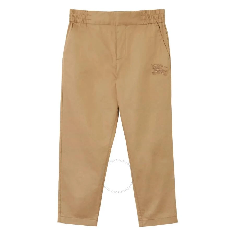 Burberry Kids Ekd-Motif Cotton-Twill Trousers 1