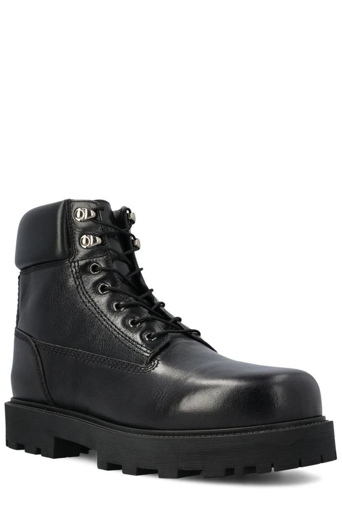 Givenchy Givenchy Lace-Up 4G Logo Debossed Ankle Boots 2