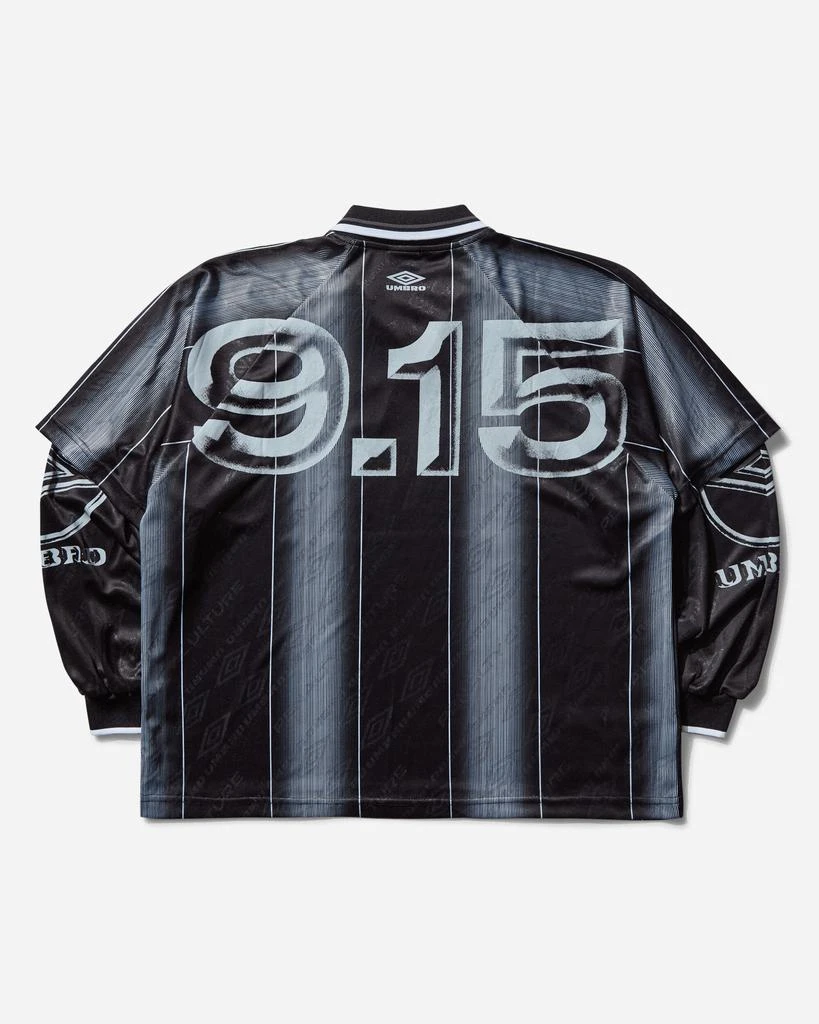 Umbro Men's Soccer V-Neck Longsleeve T-Shirt Black 2