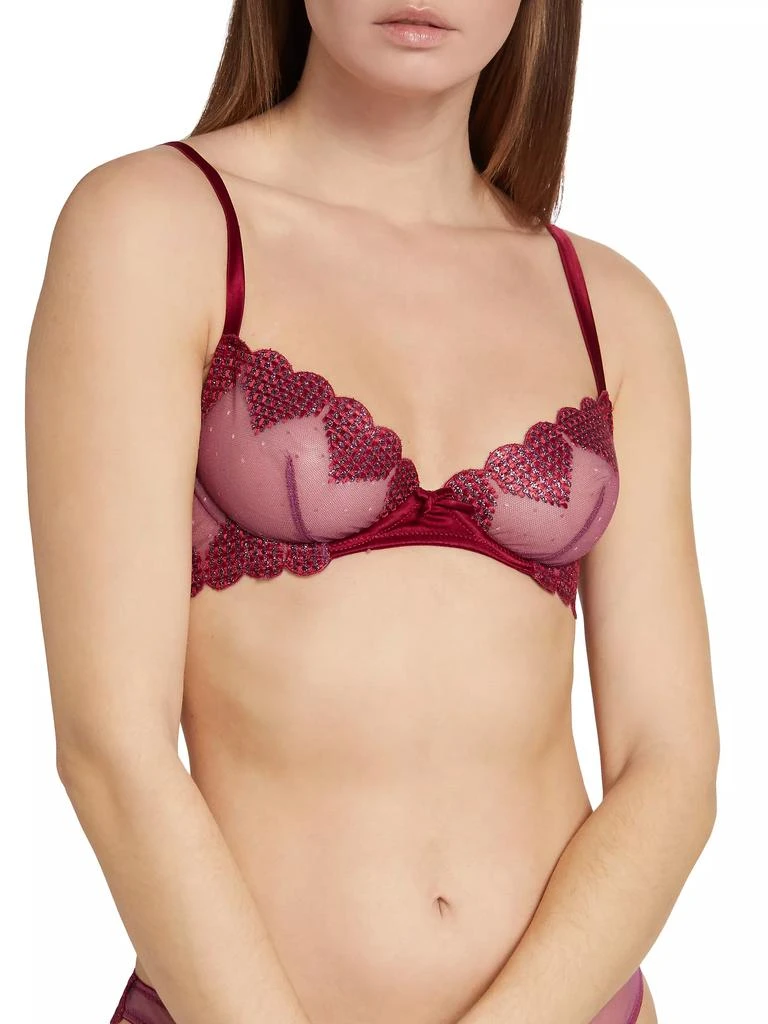 Fleur du Mal Heart Embroidery Demi Bra 5