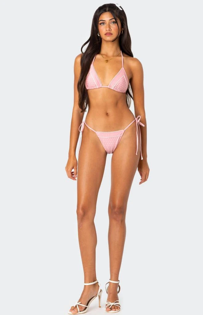Edikted Contrast Polka Dot String Bikini Bottom 3