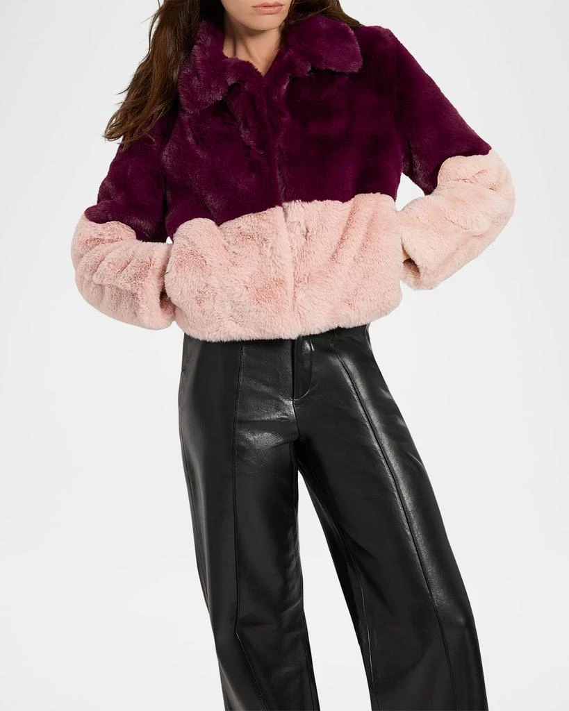 AS by DF Holden Two-Tone Faux Fur Chubby Coat 4