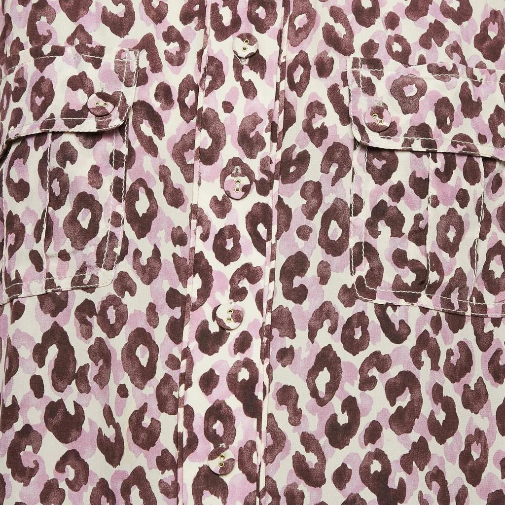 Zimmermann Zimmermann Purple Leopard Print Silk Shirt and Shorts Set M/L 4