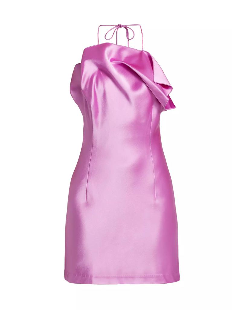 Acler Abdie Halter Gathered Minidress