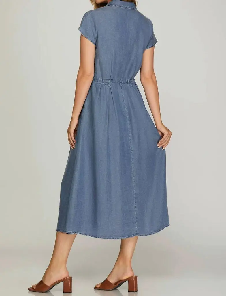 SHE + SKY She + Sky - Chambray Button Down Dress 2