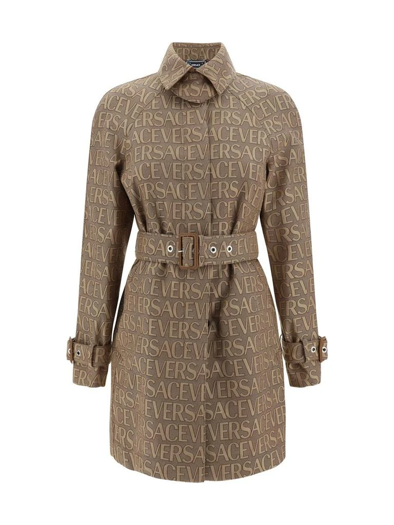 Versace Versace All-Over Logo Trench Coat 1