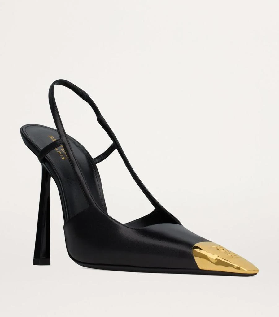 Yves Saint Laurent Leather Jeanne Slingback Pumps 110 2