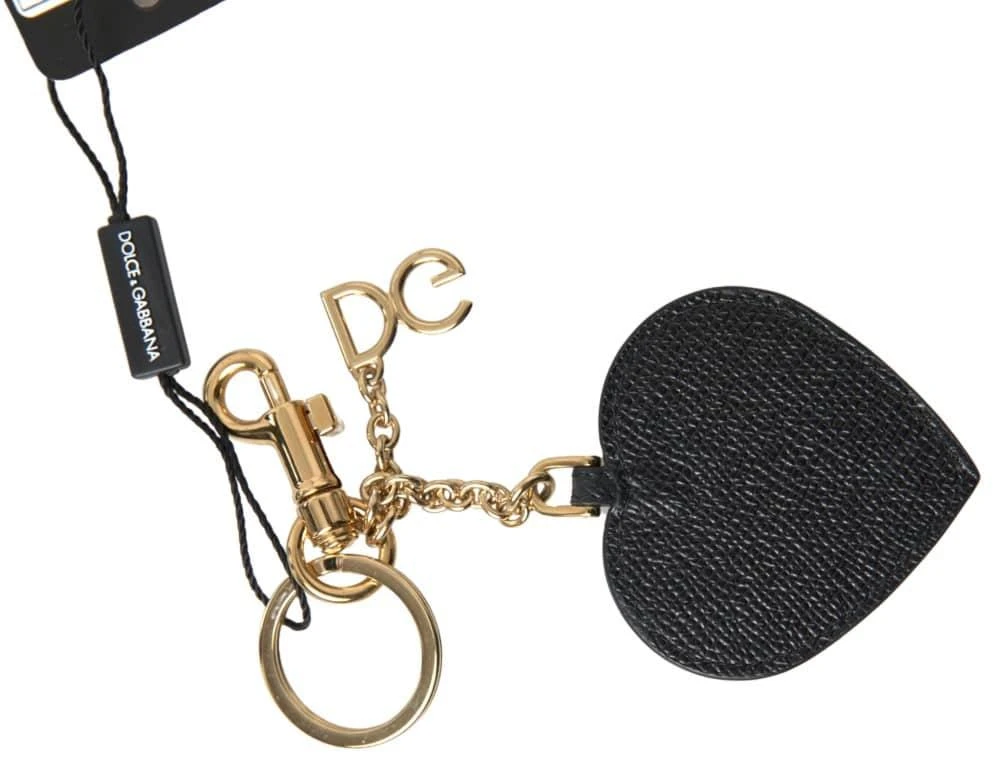 Dolce 
Gabbana pink Heart Leather gold Metal Keyring Women
s Keychain 2