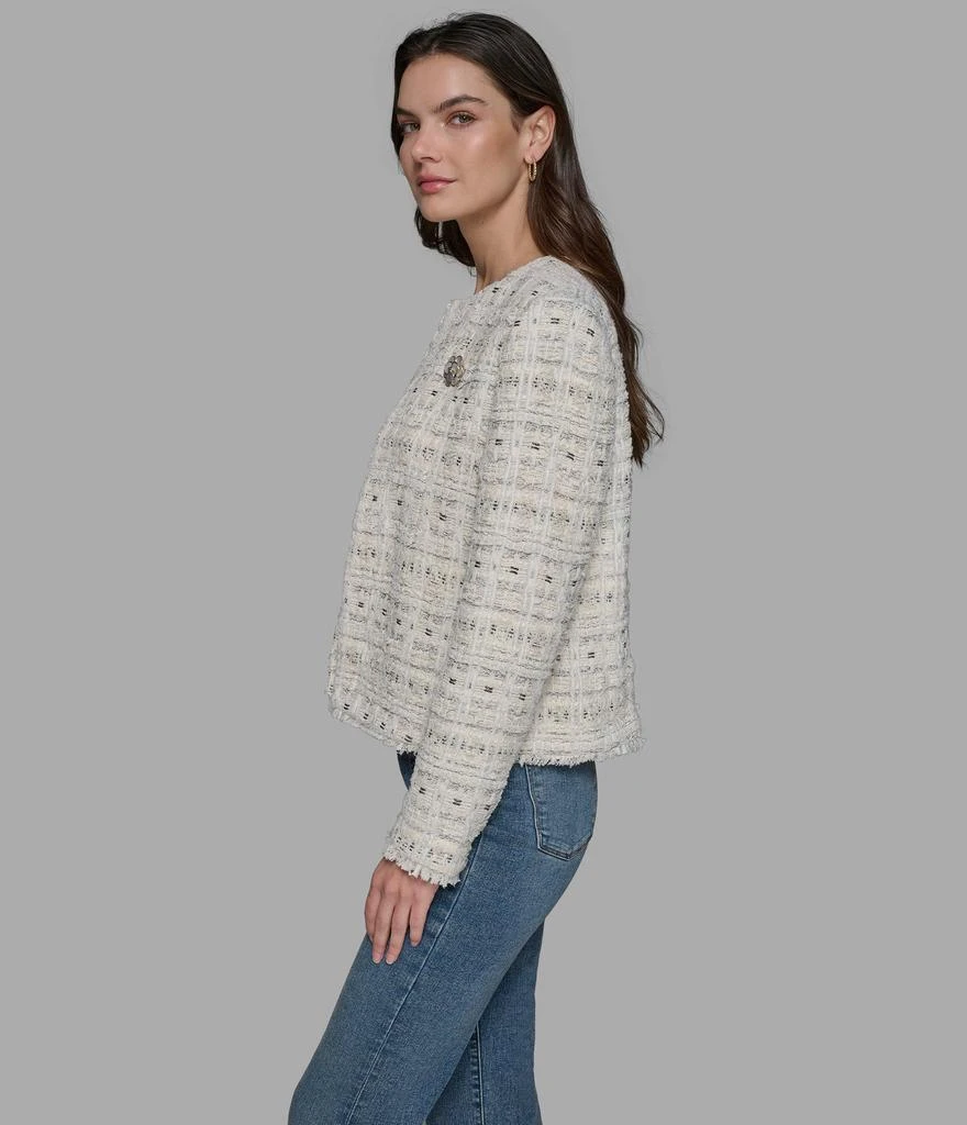 Karl Lagerfeld Paris BOUCLE COLLARLESS JACKET 3