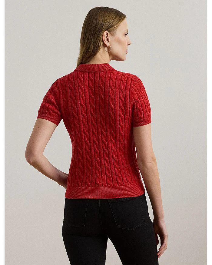 Ralph Lauren Cable Knit Cotton Polo Sweater 3