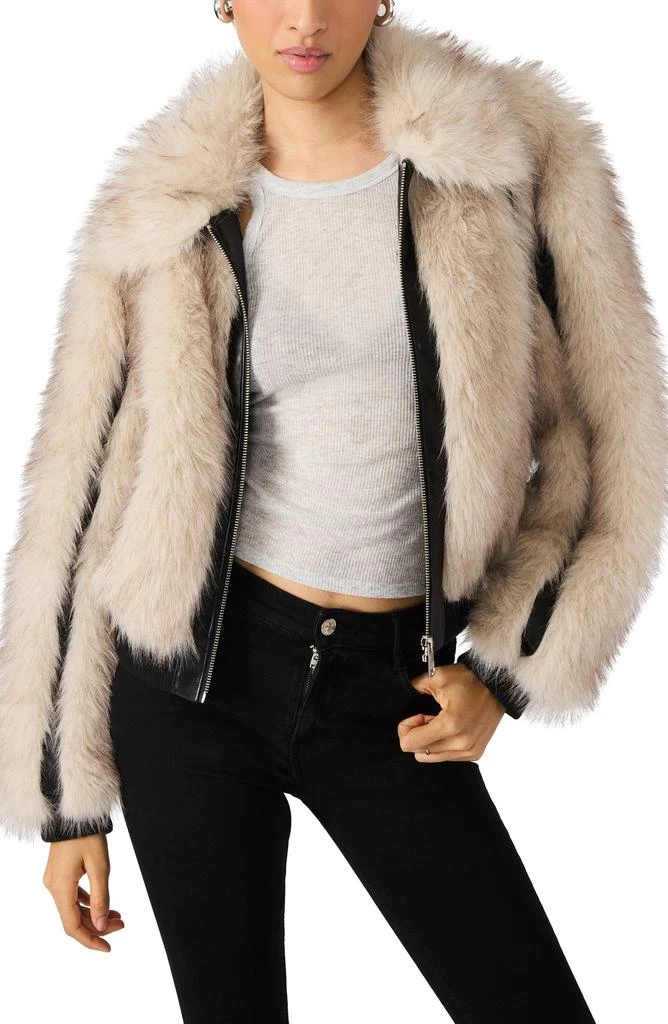 Steve Madden Charmaine Faux Fur 
Faux Leather Jacket