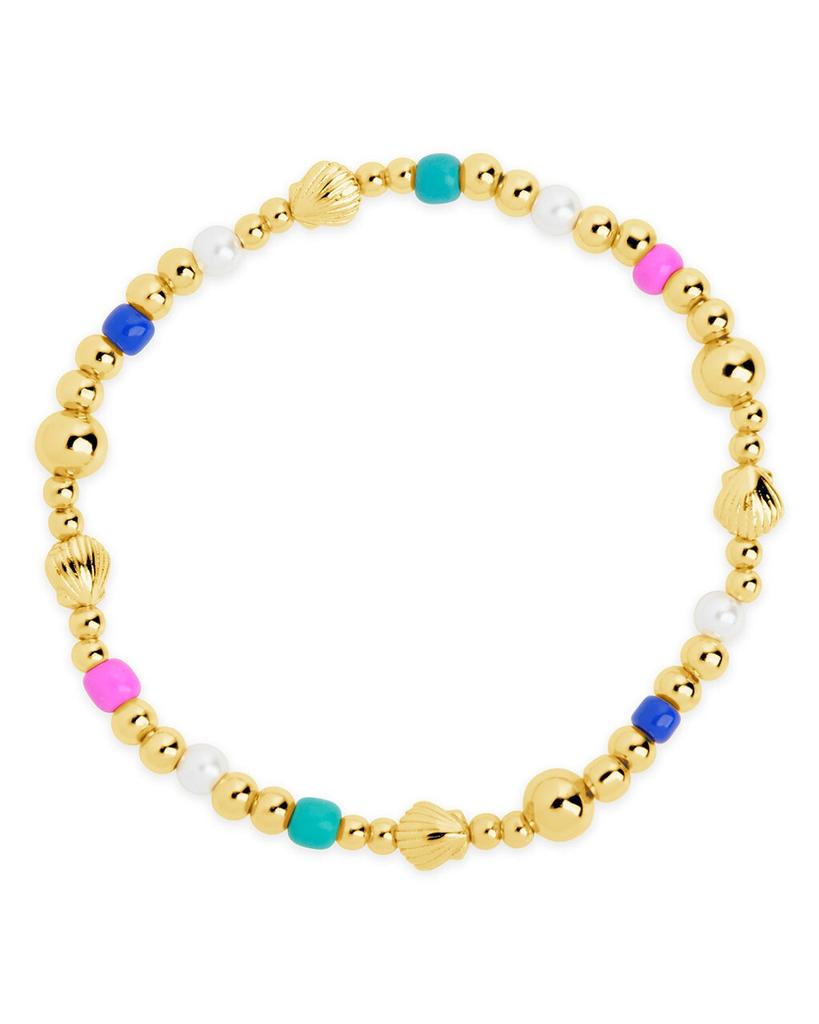 Sterling Forever Truvy Shell Beaded Stretch Bracelet