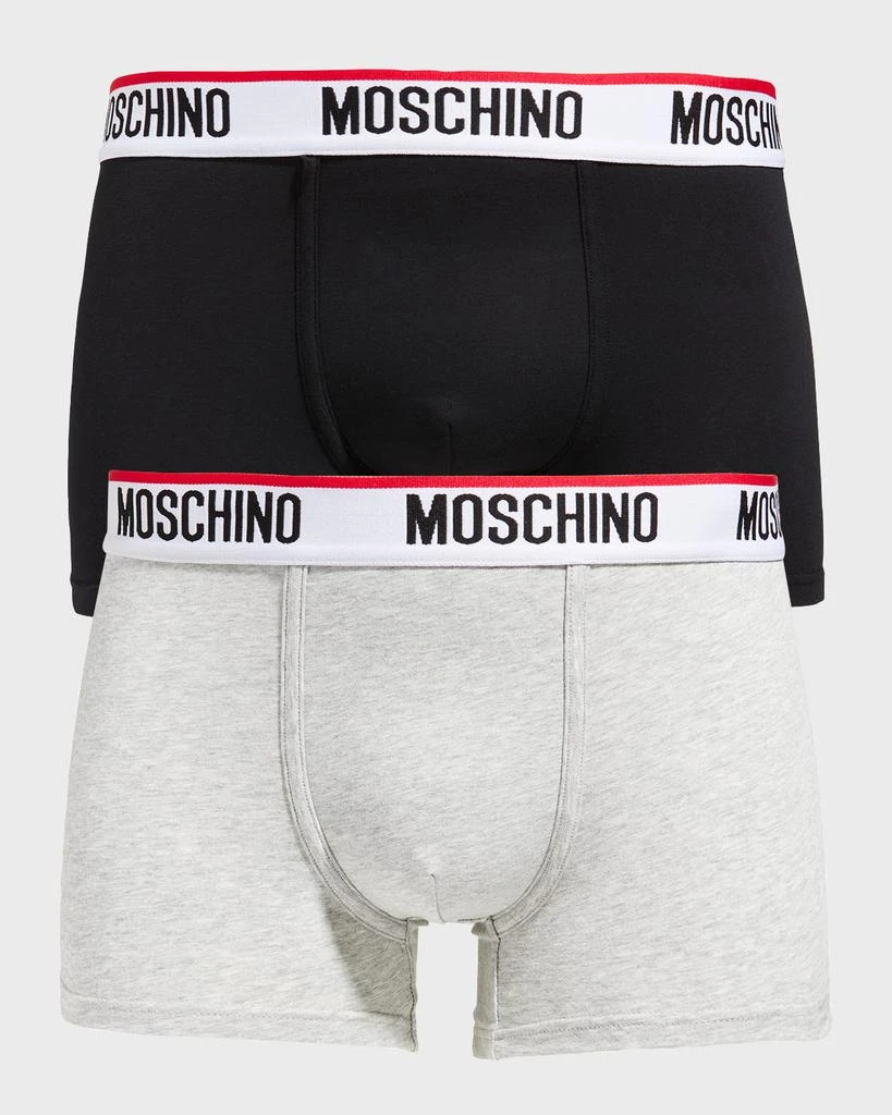 Moschino Men
s Two-Pack Logo Trunks