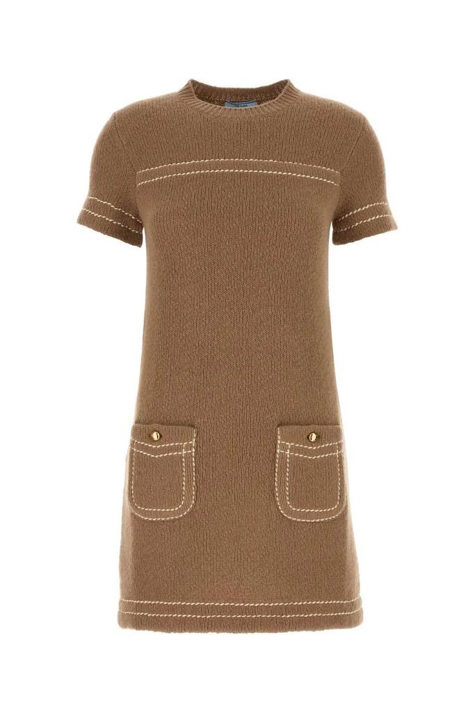 prada dress mini Prada Mini Dress with Silk Collar - Overstock