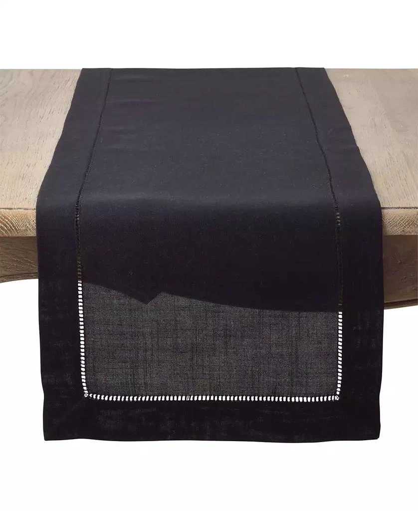 Saro Lifestyle Classic Hemstitch Border Table Runner, 16" x 72"