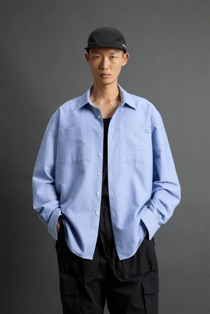 Woolrich Pure Cotton Oxford Shirt by Todd Snyder - Men - Blue 1