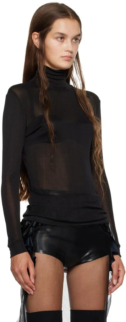 MAISON MARGIELA Black Semi-Sheer Turtleneck 2