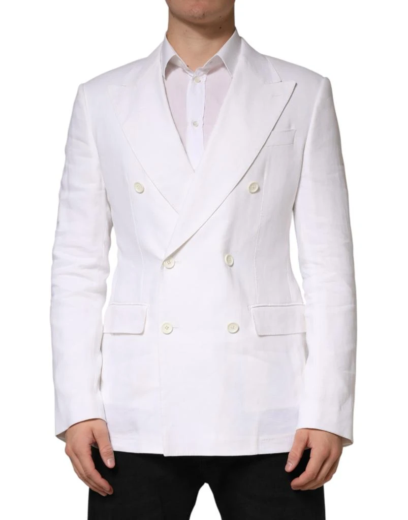 Dolce 
Gabbana Linen Double Breasted 2 Button Men
s Blazer (Pre-Owned)