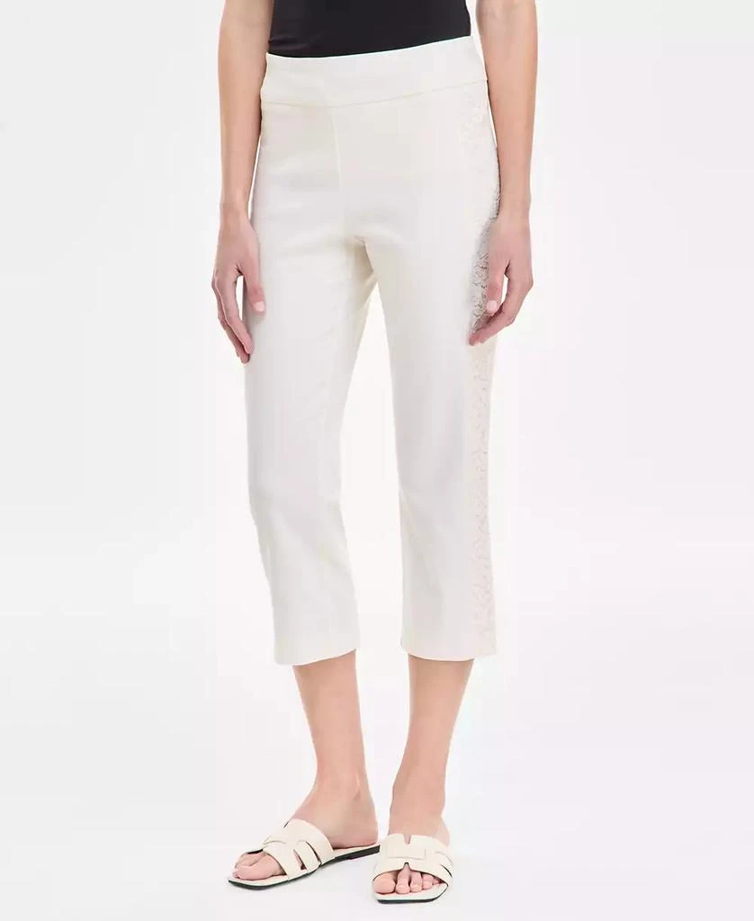 JM Collection Petite Mid-Rise Lace-Trim Pull-On Capri, Exclusively at Macy's 4