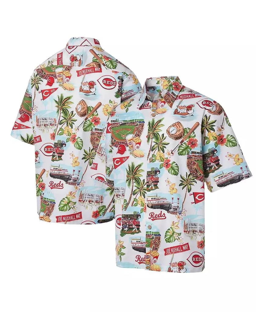 Reyn Spooner Men's White Cincinnati Reds Scenic Button-Up Shirt 1