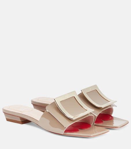 【送料 関税込】ROGER VIVIER Belle Vivier 25 slides Roger Vivier Belle Vivier 25 patent leather slides