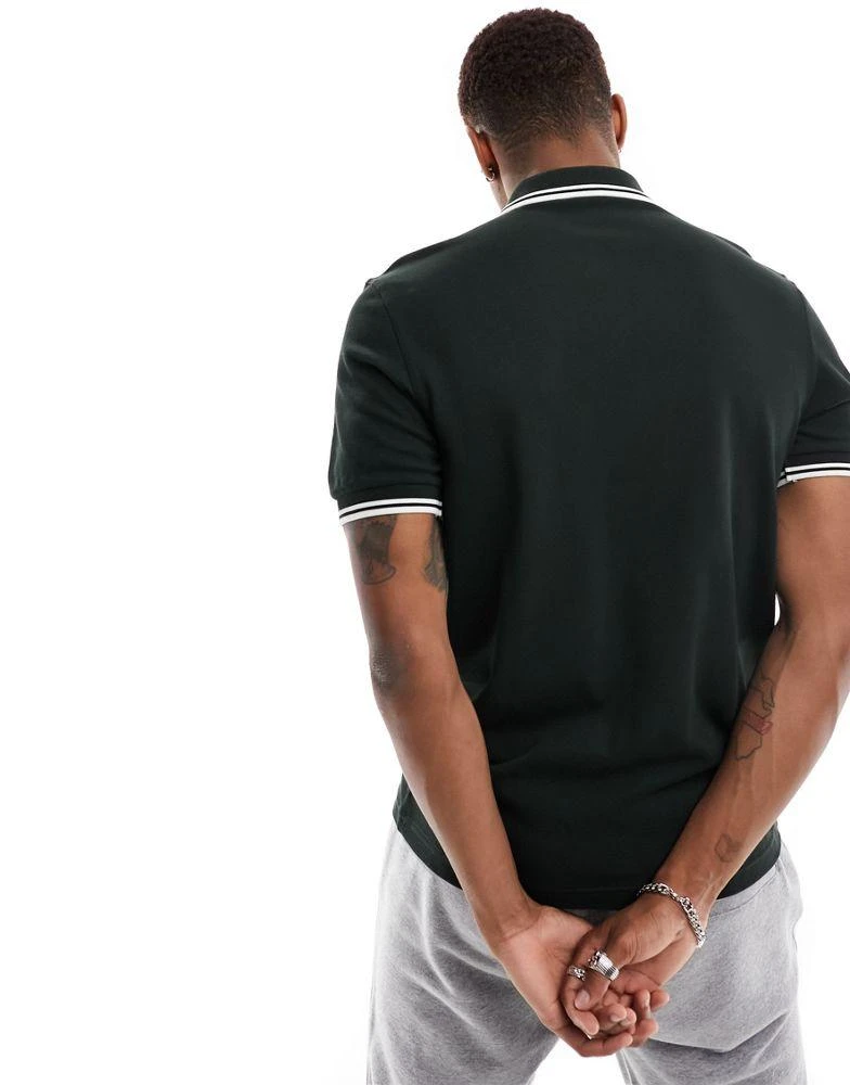 Fred Perry Fred Perry twin tipped logo polo in green 4