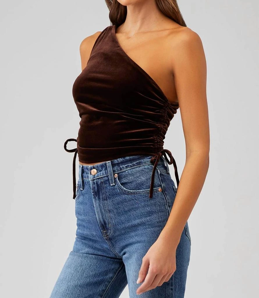 Amanda Uprichard Amanda Uprichard - Ania Velvet One Shoulder Top 2