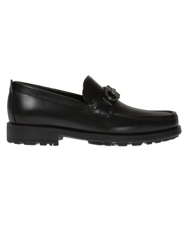 Salvatore Ferragamo Salvatore Ferragamo Tubolari David Men's Black Moccasins