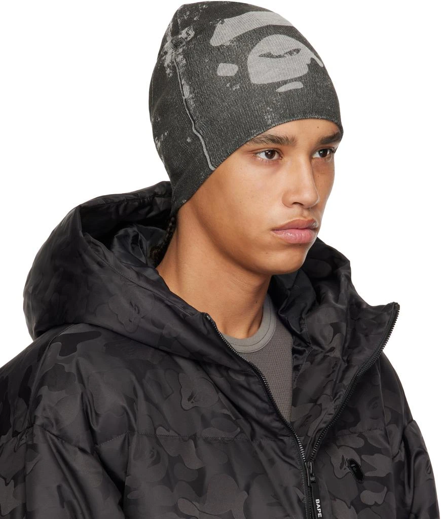 Bape Gray Ape Head Knit Beanie 2