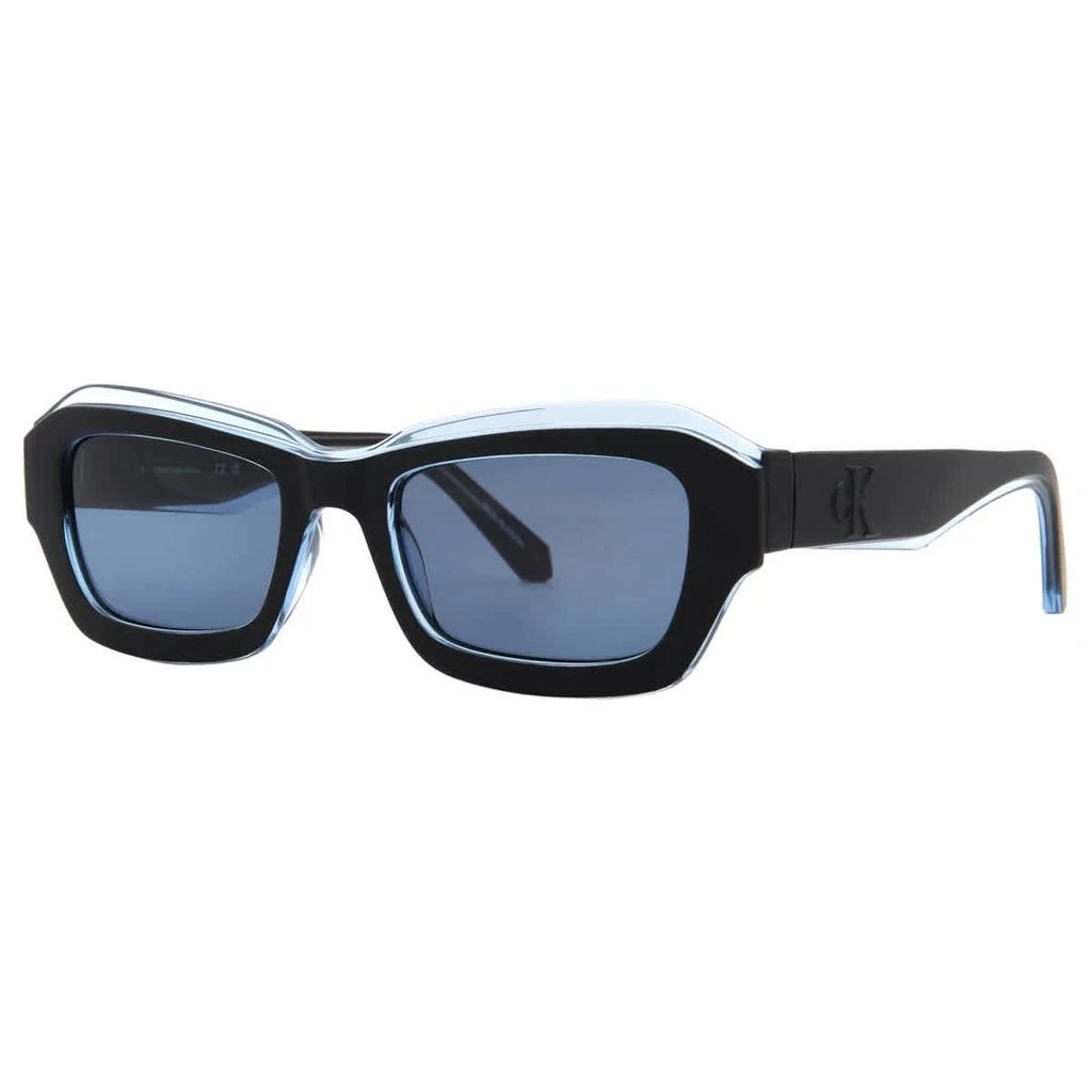 Shop Blue Square Unisex Sunglasses CKJ24608S 001 52 on Sale  display picture 3