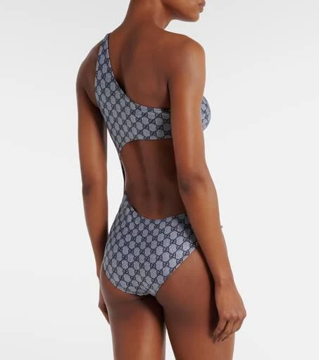 Gucci GG cutout one-shoulder swimsuit 3