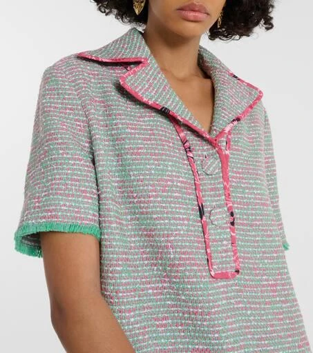 ETRO Wool and cotton-blend tweed minidress 4